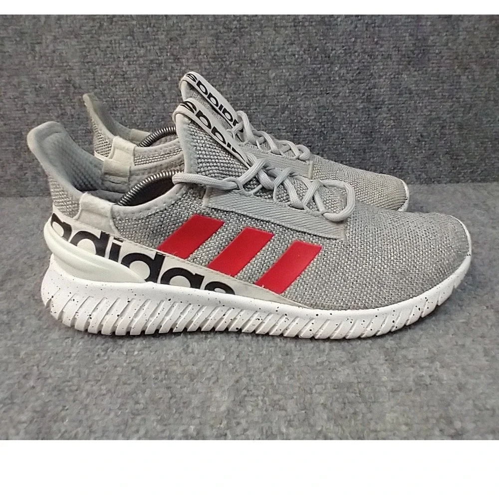 Adidas Kaptir 2.0 Mens Grey Red Running Shoes Sneakers GW6935 Size 11